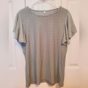 Olive green top, Size medium